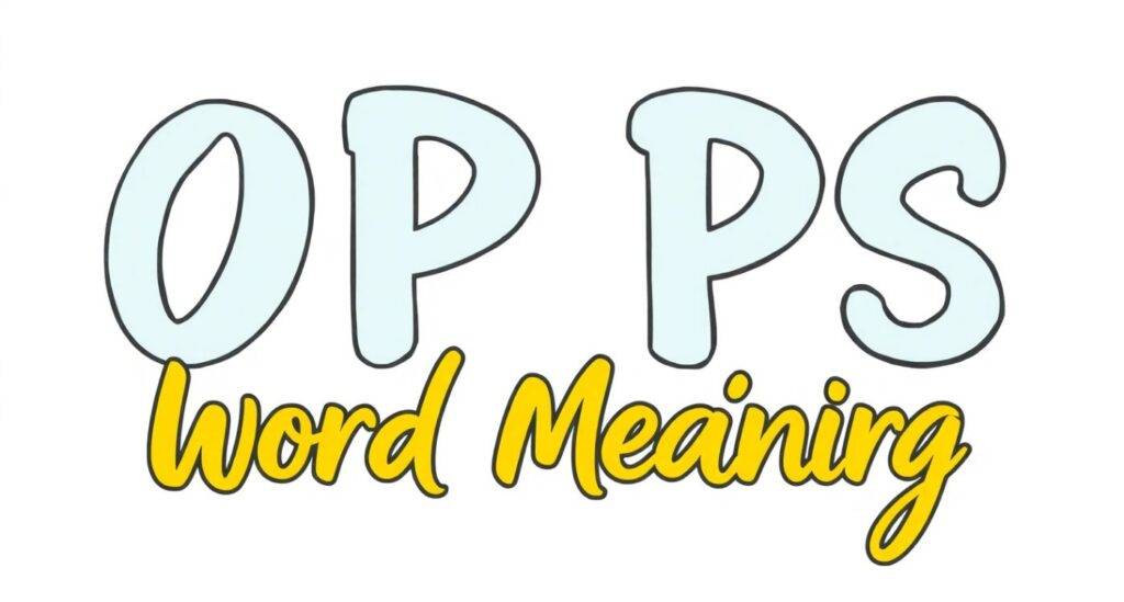 OPPS Word Meaning, Usage, and Examples Explained